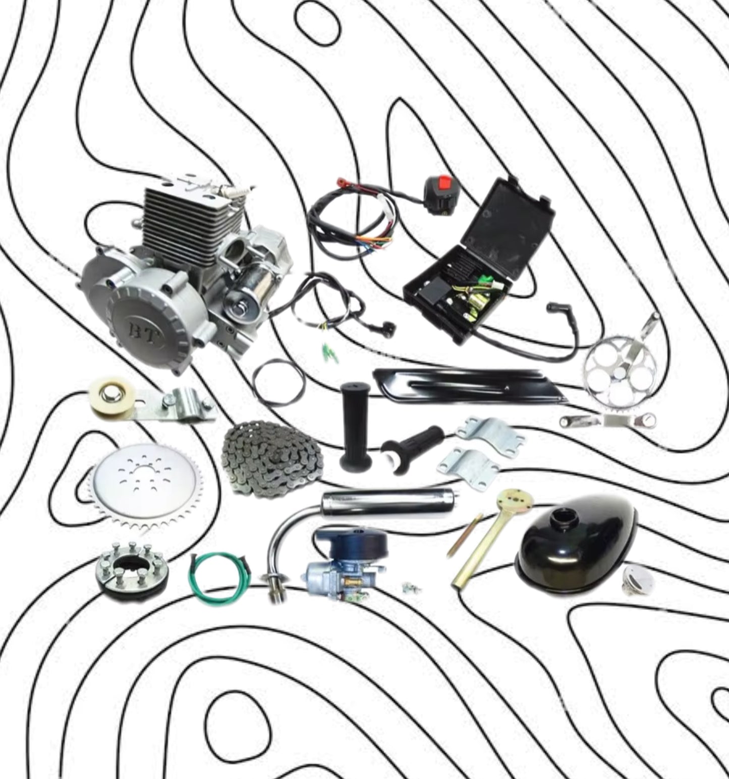 80cc 2 stroke engine conversion kit